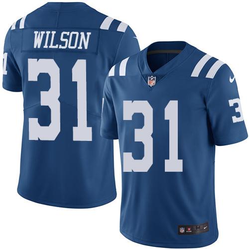 Nike Colts #31 Quincy Wilson Royal Blue Men's Stitched NFL Limited Rush Jersey